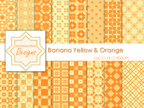 Banana Yellow and Orange Digital Paper: A Versatile Design Resource