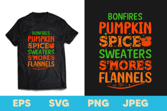 Bonfires Pumpkin Spice Sweaters T-shirt: A Versatile Design for Creative and Commercial Use