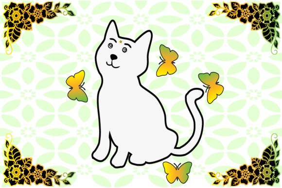 Cat - Coloring Page for Kids: A Versatile Design Asset