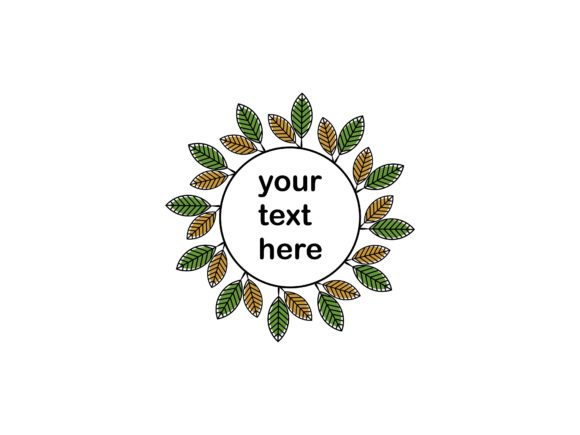 Circle Leaf Frame: A Versatile Vector Design for Creative Projects