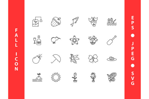Fall Icon Set: A Versatile Design Asset for Seasonal and Everyday Use