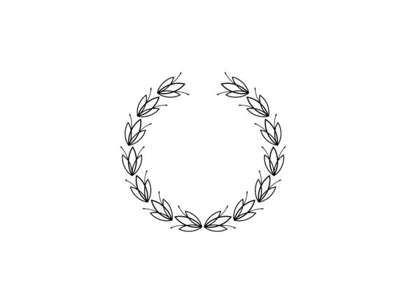 Flower Circular Black Vector Design