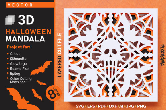 Halloween Mandala 3D Layered SVG Cut: A Comprehensive Guide to Digital Crafting