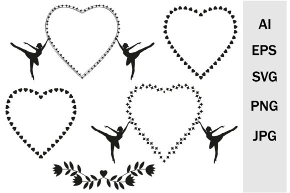 Heart Shape Frames with SVG Ballerinas: A Versatile Design Tool for Creative Projects