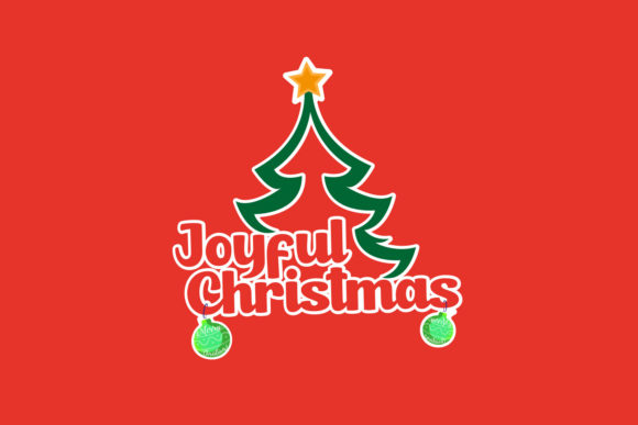 Joyful Christmas with Star and Ball Design