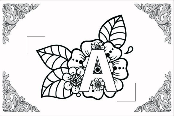 Letter a Floral Coloring Page: A Versatile Resource for Creativity and Design