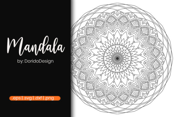 Mandala Design for Adult Coloring Page