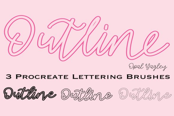 Outline Procreate Brushes - 3 Thickness