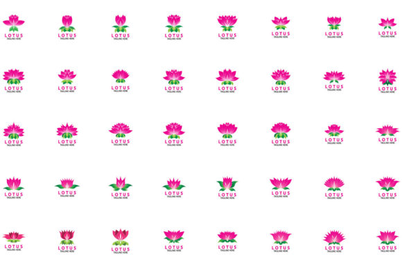 Vector Lotus Flowers Design Logo
